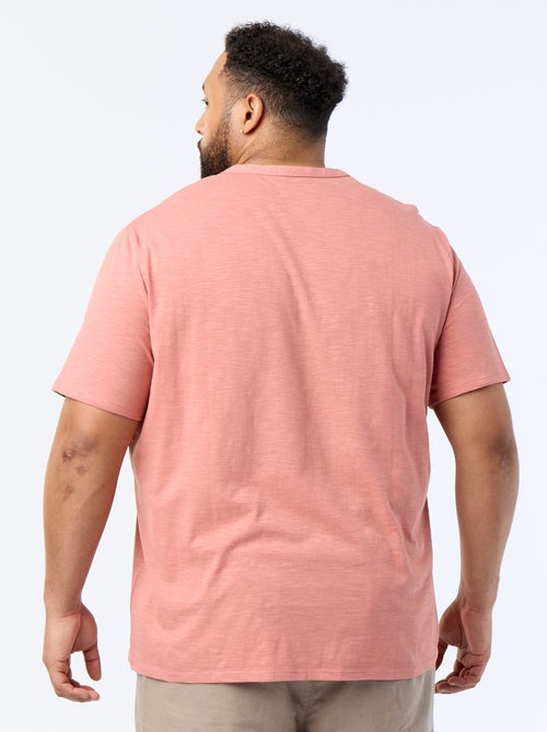 Jersey-T-Shirt mit Henley-Ausschnitt und kurzen Ärmeln - Kiabi