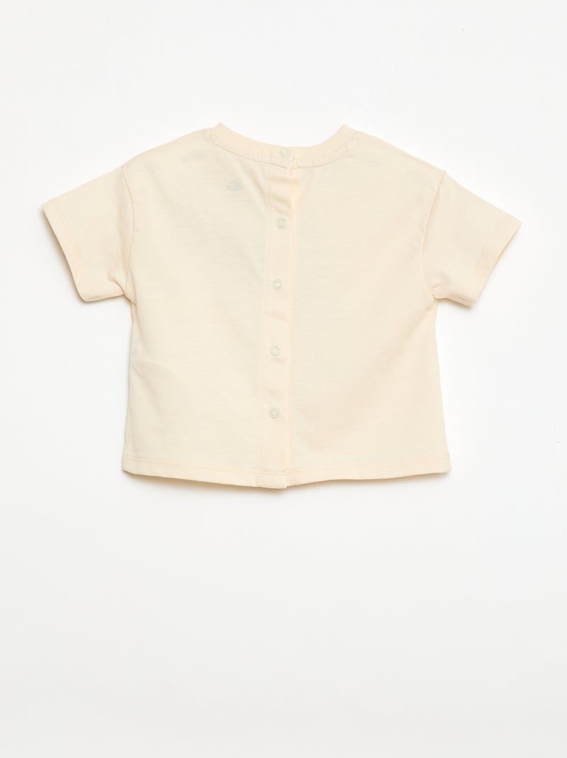 Jersey-T-Shirt mit 'Jurassic World'-Print Beige - Kiabi