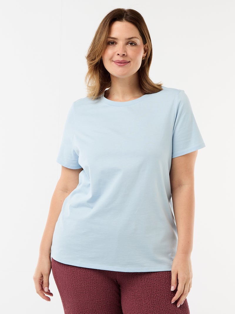 Jersey-T-Shirt mit kurzen Ärmeln Blau - Kiabi