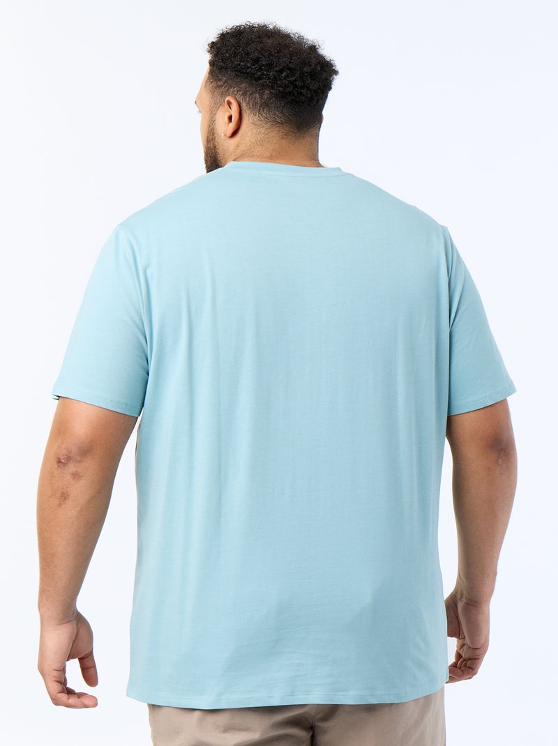 Jersey-T-Shirt mit kurzen Ärmeln Blau - Kiabi