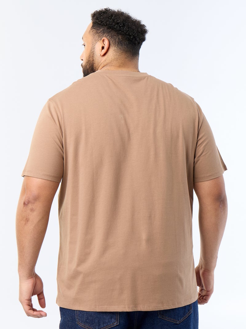 Jersey-T-Shirt mit kurzen Ärmeln Braun - Kiabi