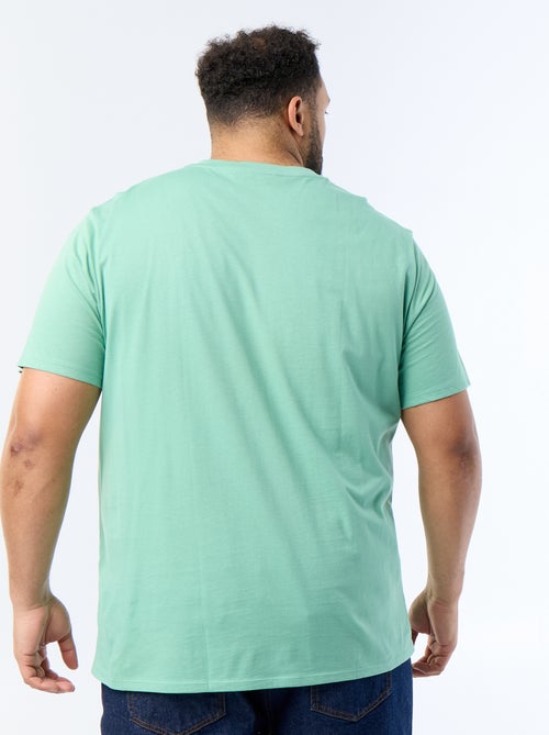 Jersey-T-Shirt mit V-Ausschnitt - Kiabi