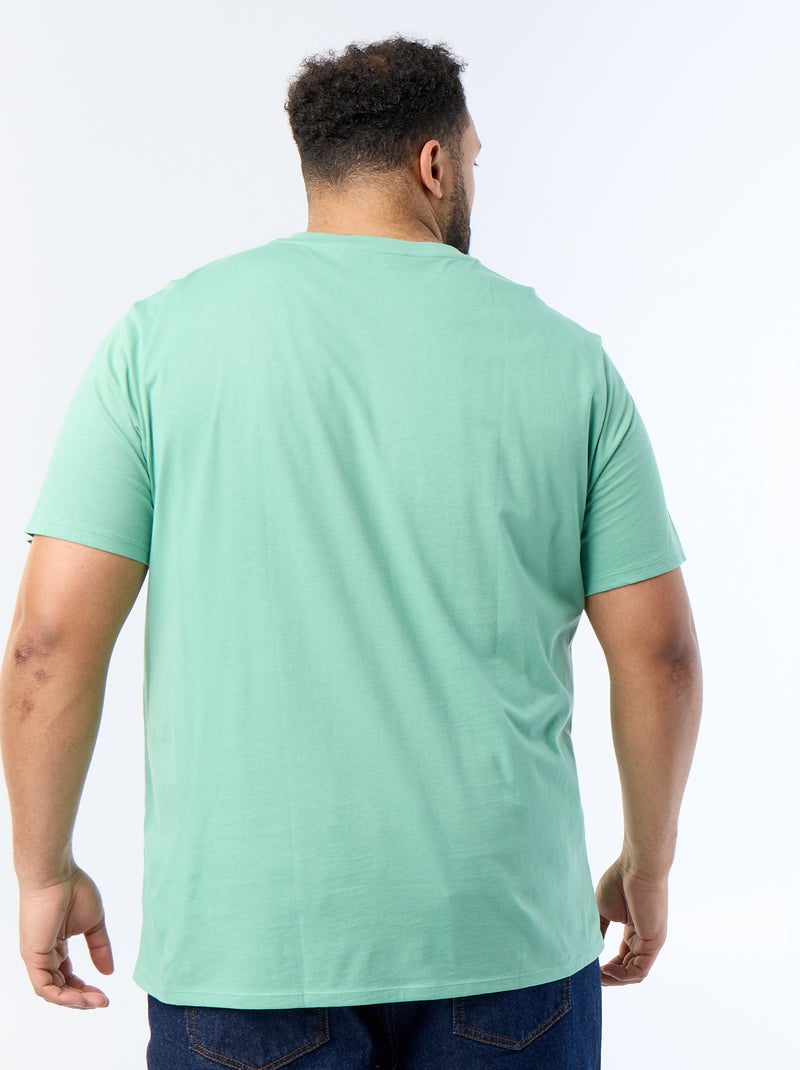 Jersey-T-Shirt mit V-Ausschnitt Grün - Kiabi