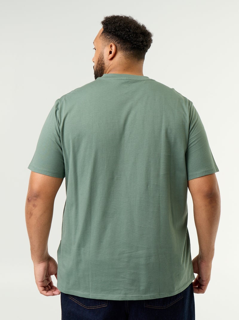 Jersey-T-Shirt mit V-Ausschnitt Grün - Kiabi