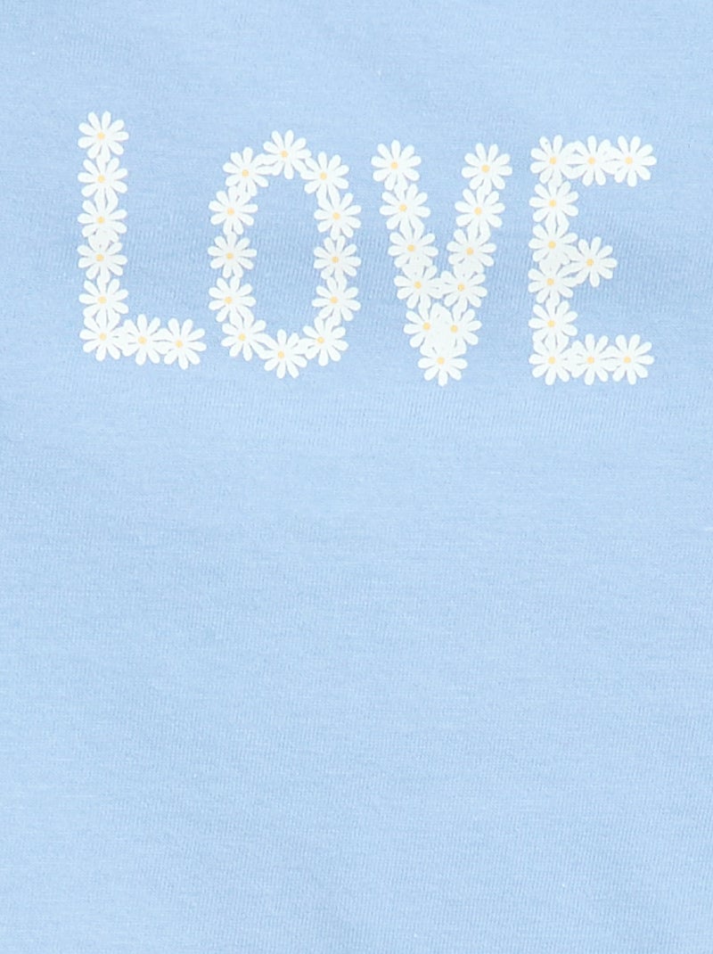 Jersey T-shirt with short sleeves Blue - Kiabi