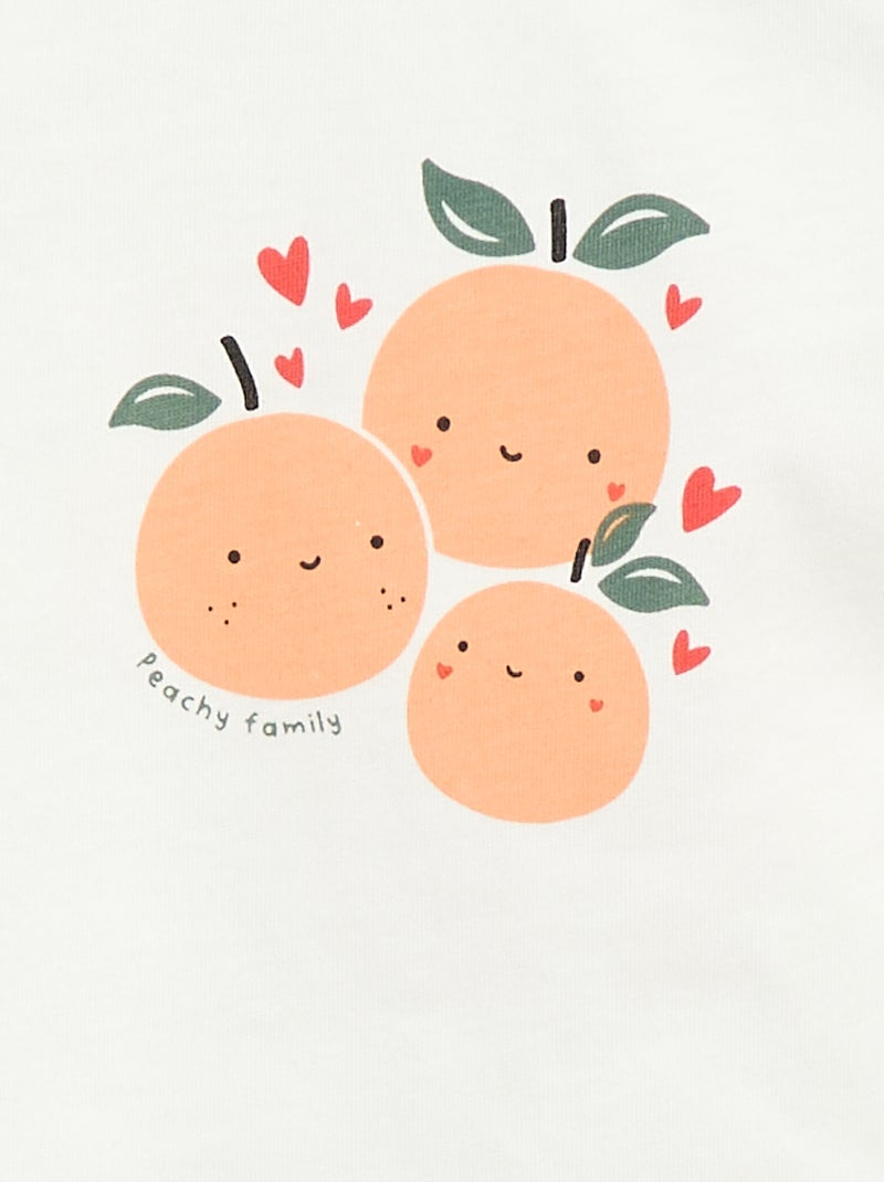 Jersey T-shirt with short sleeves White - Kiabi