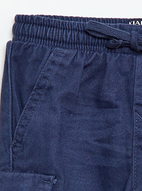 Jogger-Hose aus Twill mit Pattentaschen - Kiabi