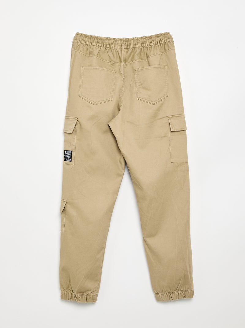 Jogger-Hose mit Multitaschen Beige - Kiabi