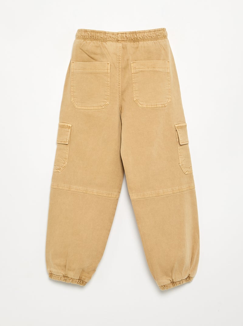 Jogger-style trousers Beige - Kiabi