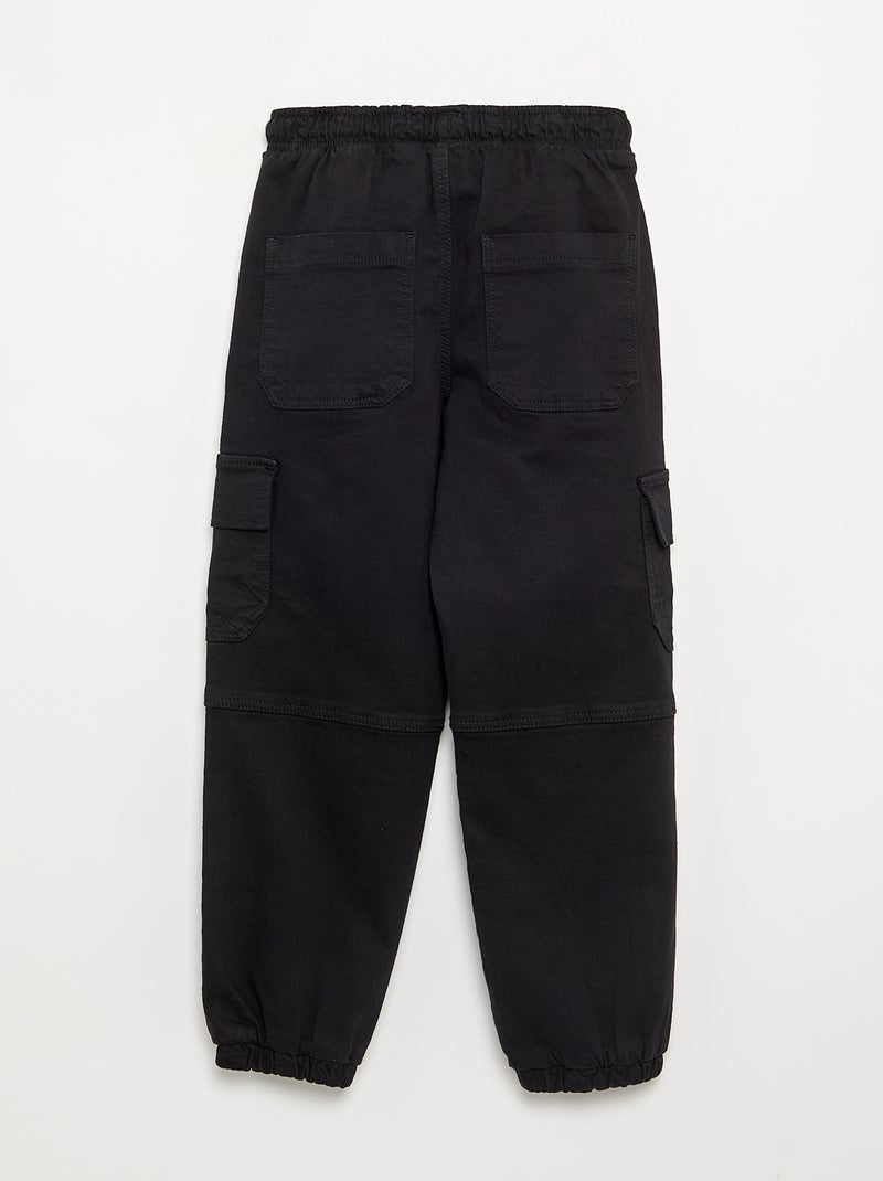Jogger-style trousers Black - Kiabi