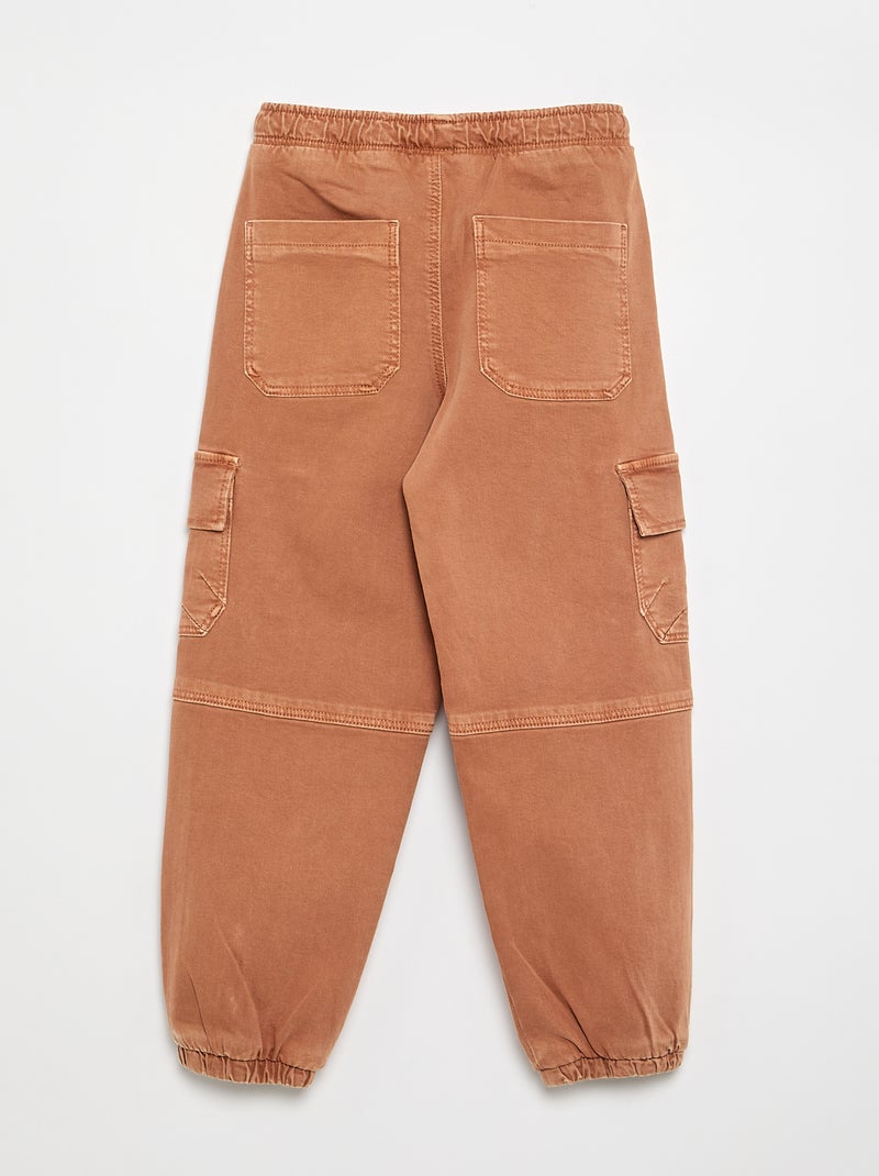 Jogger-style trousers Brown - Kiabi