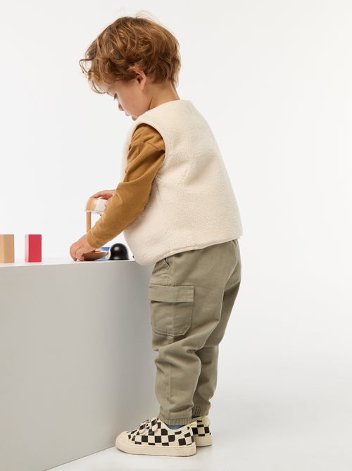 Joggerhose aus Twill mit Pattentaschen - Kiabi