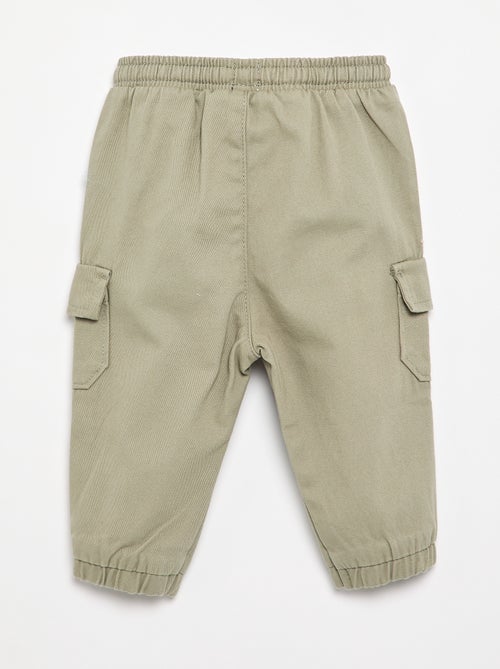 Joggerhose aus Twill mit Pattentaschen - Kiabi