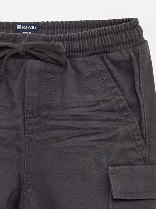 Joggerhose aus Twill mit Pattentaschen - Kiabi