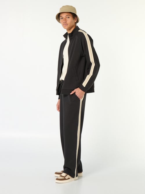 Joggers a gamba larga con banda decorativa - Kiabi