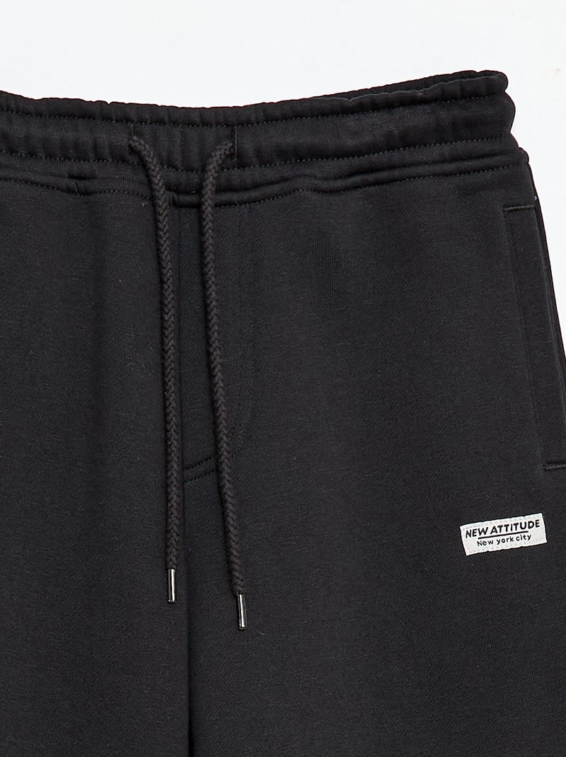 Joggers ampi in felpa Nero - Kiabi