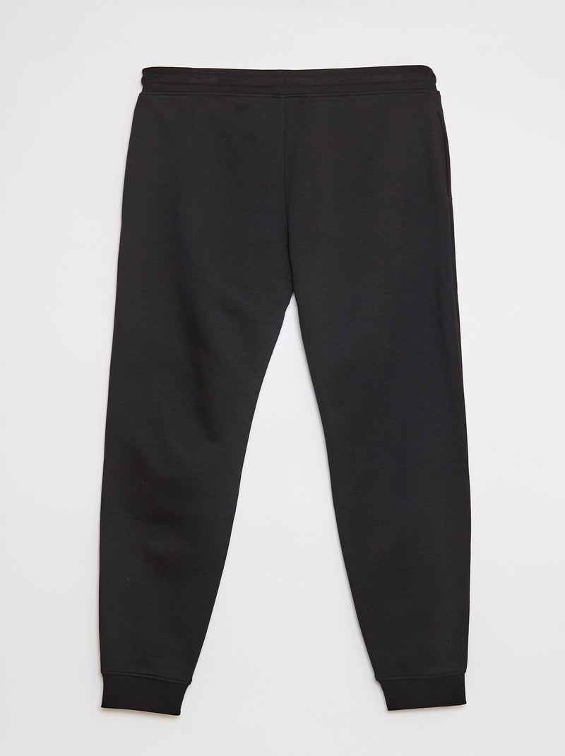Joggers basic in tessuto felpato L36 nero - Kiabi