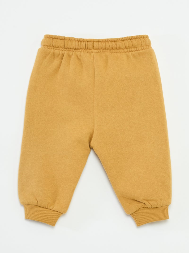 Joggers in felpa con tasca a marsupio e orecchie decorative Beige - Kiabi