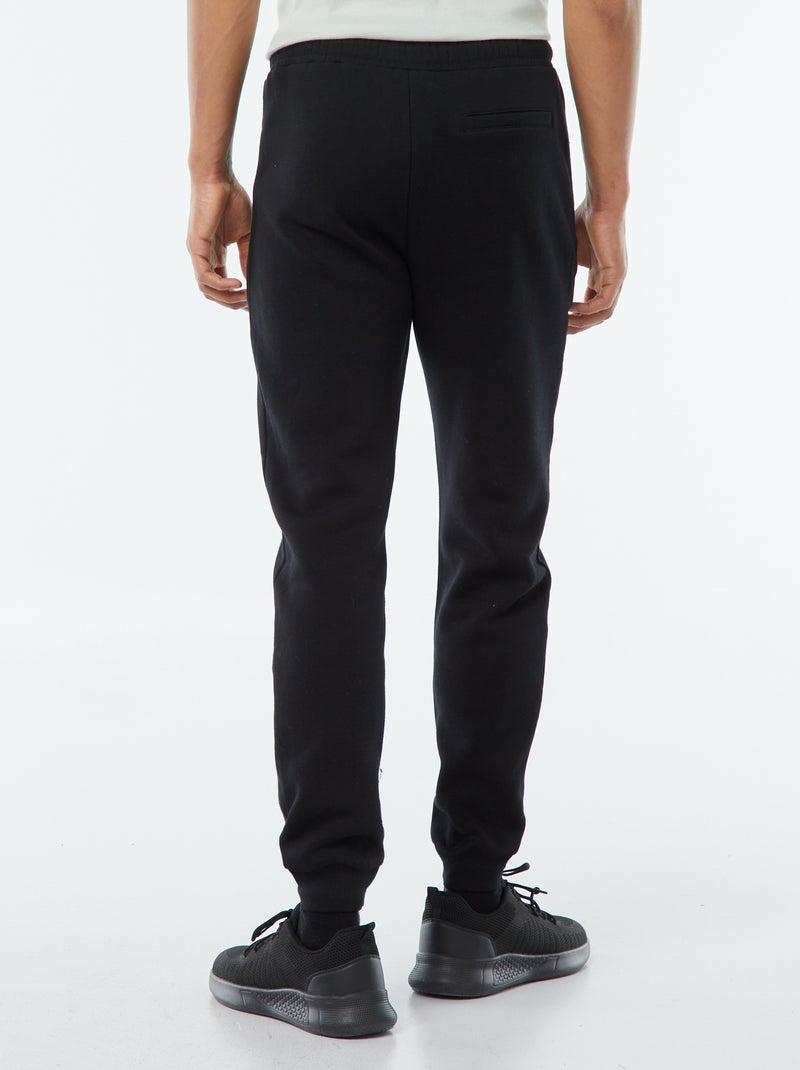 Joggers in felpa garzata con 2 tasche zippate nero - Kiabi