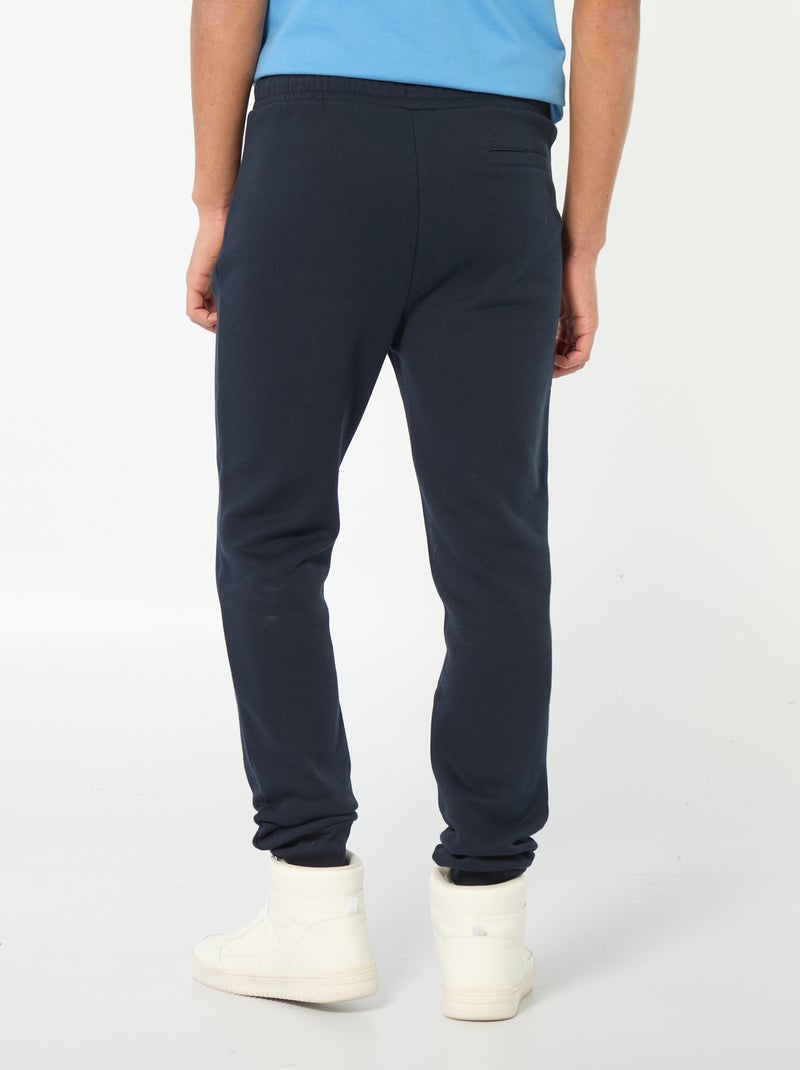 Joggers in tessuto felpato con 2 tasche con zip Blu - Kiabi