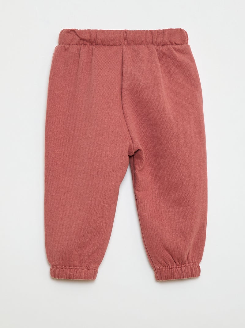Joggers in tessuto felpato Rosa - Kiabi