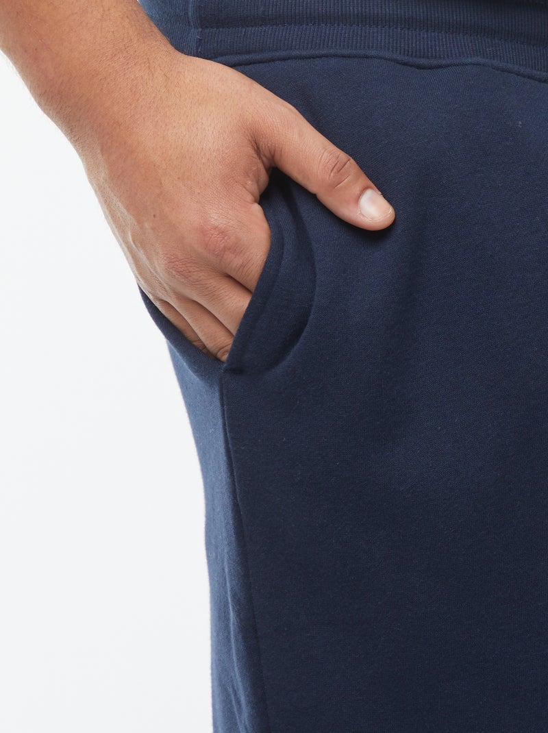 Joggers in tessuto felpato tinta unita Blu - Kiabi