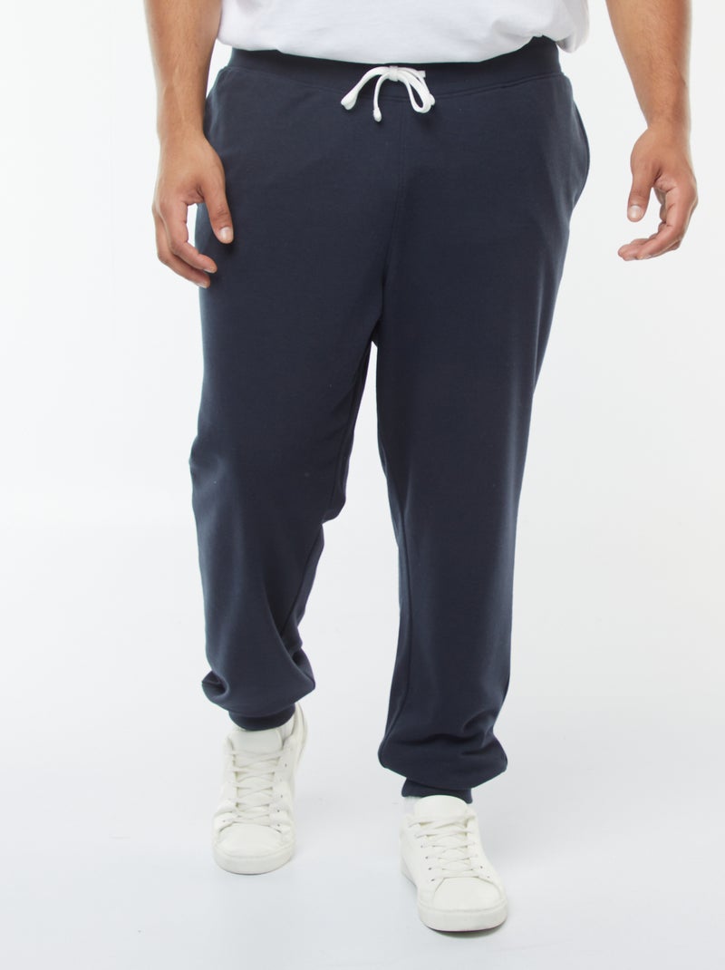 Joggers in tessuto felpato tinta unita Blu - Kiabi