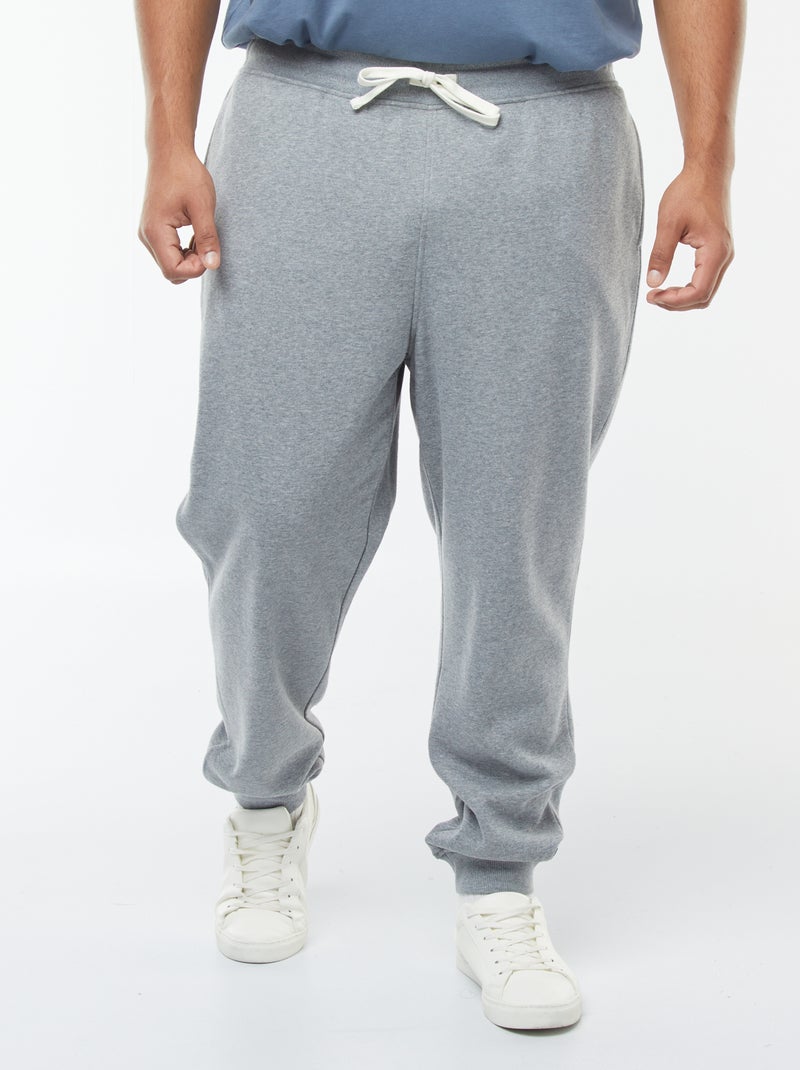 Joggers in tessuto felpato tinta unita Grigio - Kiabi