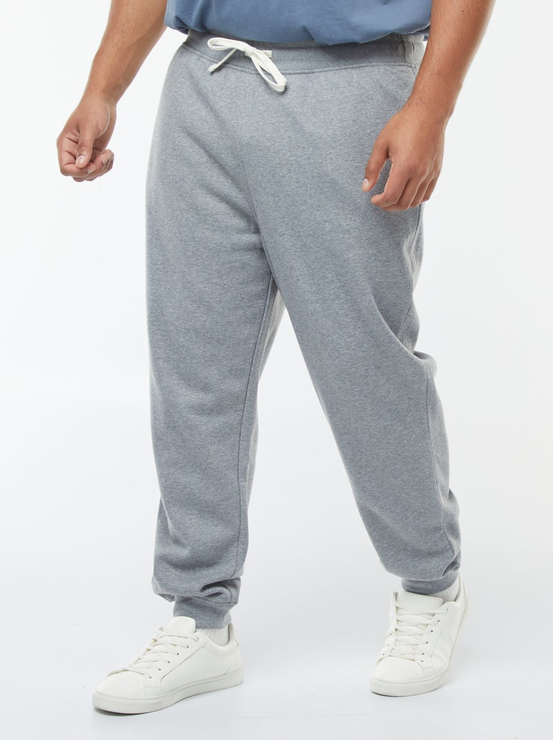 Joggers in tessuto felpato tinta unita Grigio - Kiabi