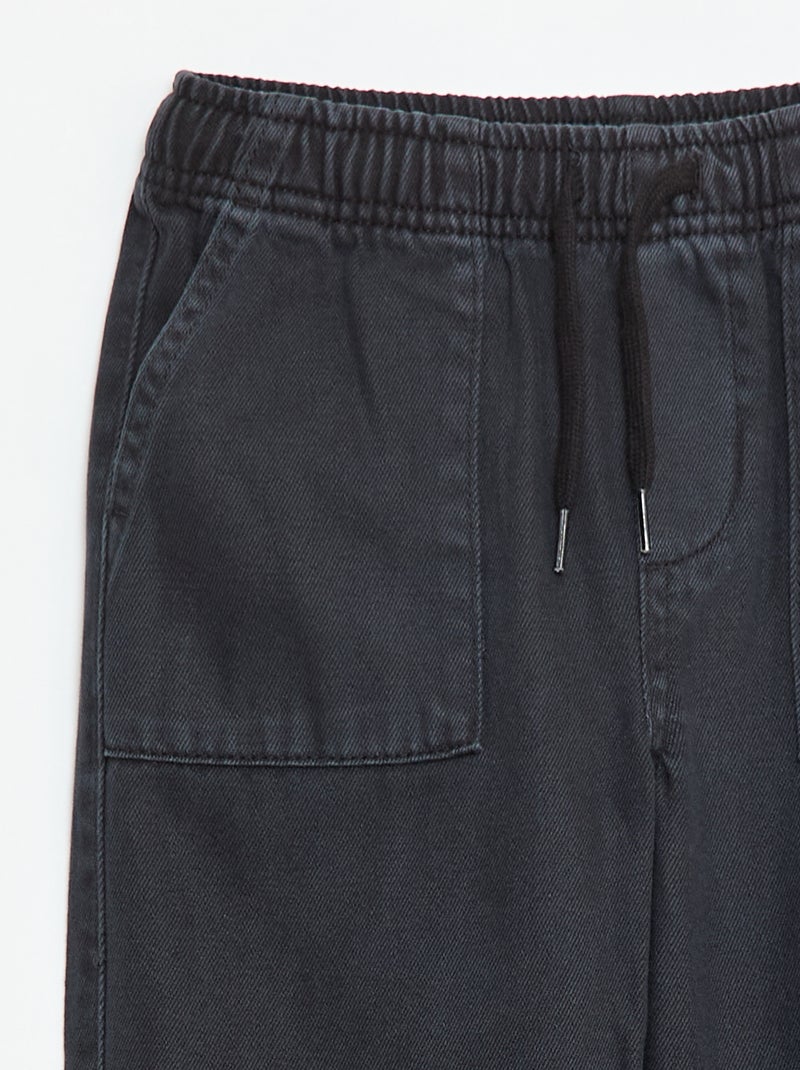 Joggers with elasticated waistband and drawstring Black - Kiabi