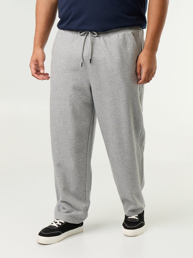 Jogging bottoms with contrasting stripes Grey - Kiabi