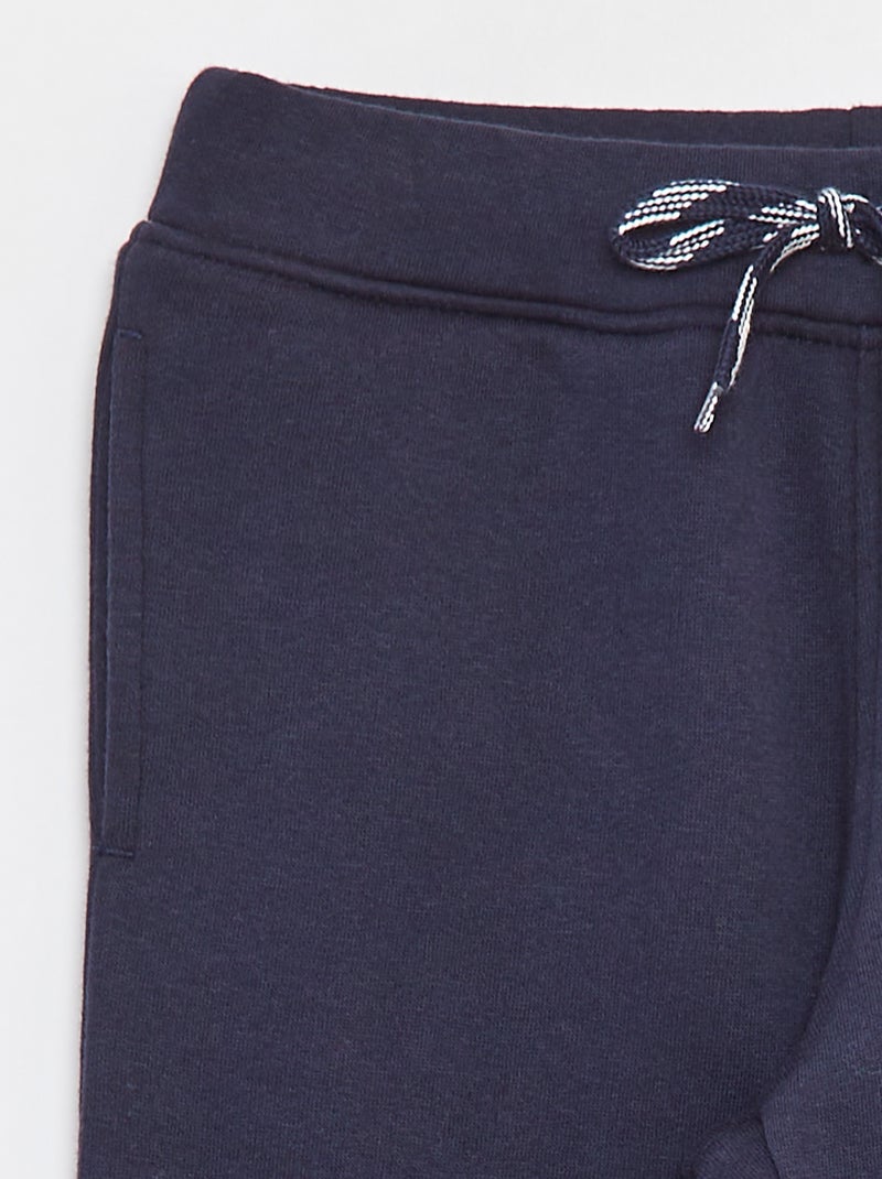 Jogging chiné avec ceinture ajustable Bleu - Kiabi