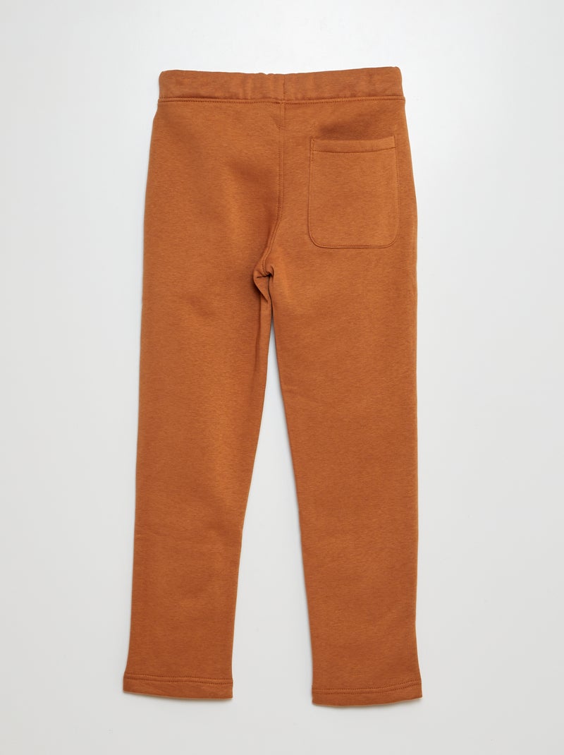 Jogging chiné avec ceinture ajustable Marron - Kiabi