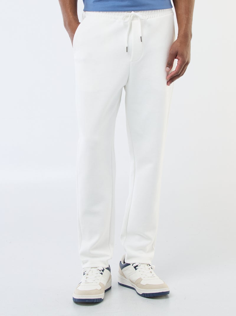 Jogging en maille piquée Blanc - Kiabi