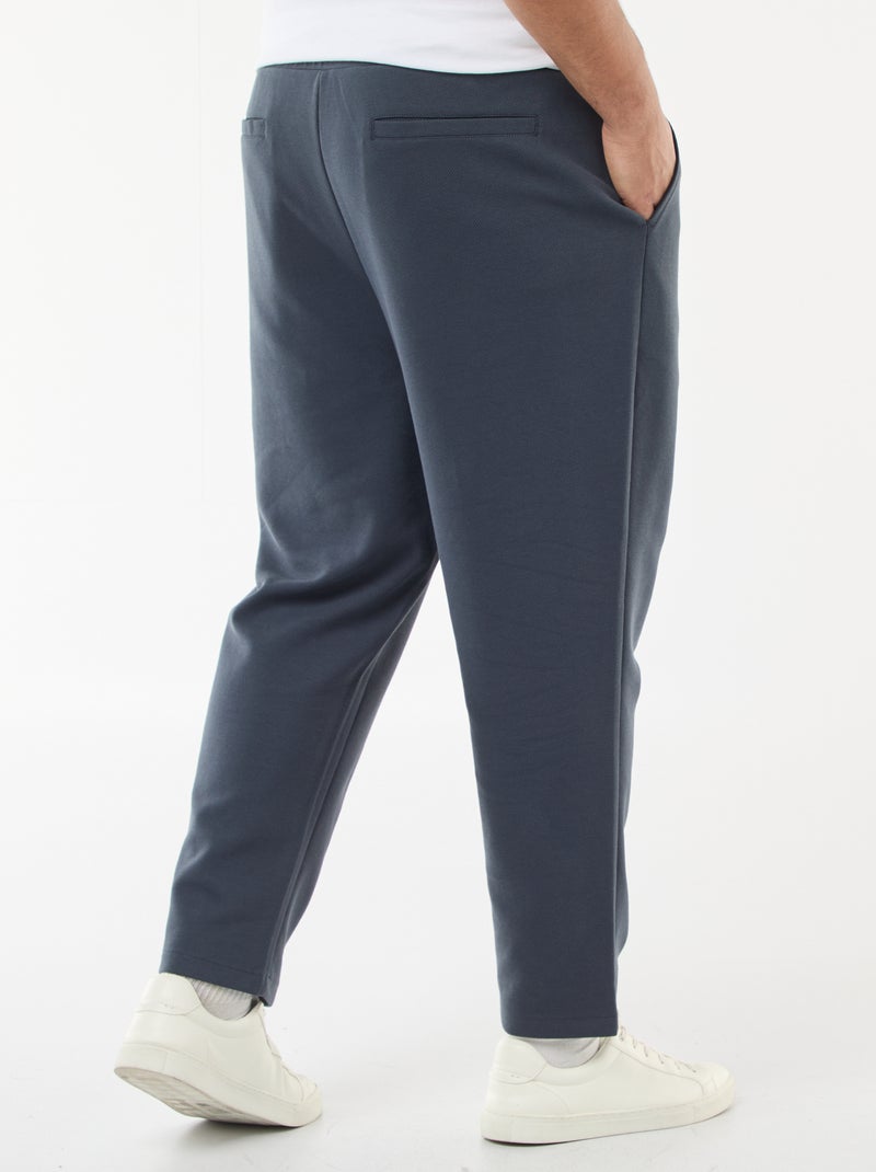 Jogging en maille piquée Bleu - Kiabi