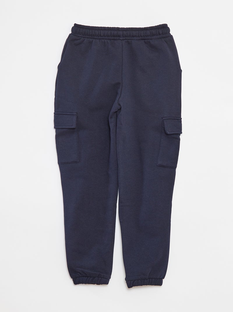 Jogging en molleton avec poches Bleu - Kiabi
