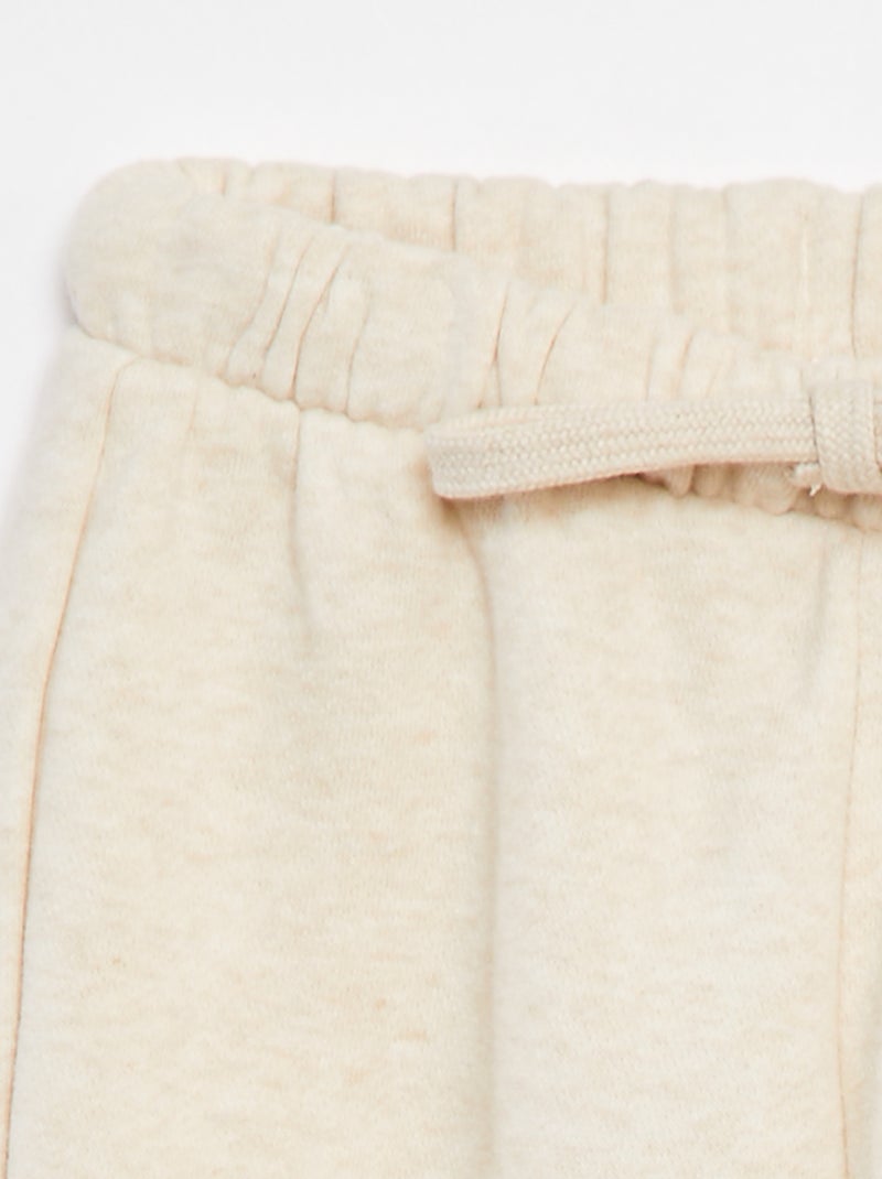 Jogging en molleton Beige - Kiabi