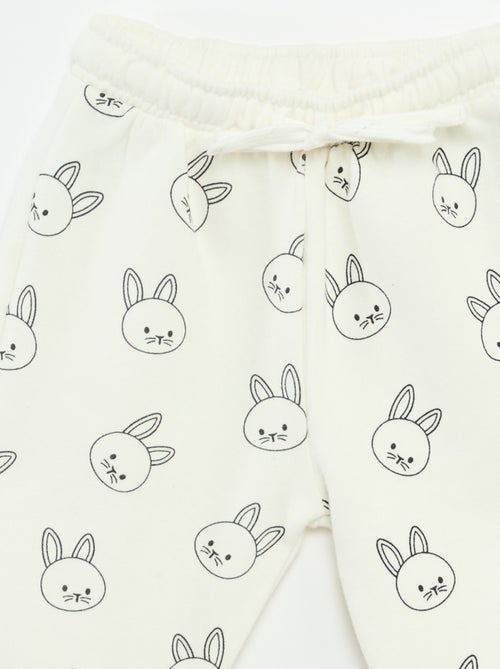 Jogging en molleton fantaisie - Kiabi