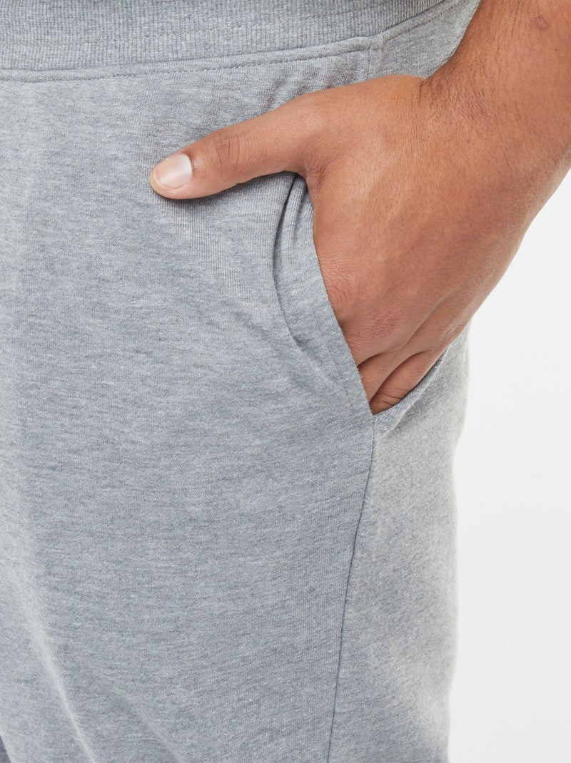 Jogging en molleton gratté uni Gris - Kiabi