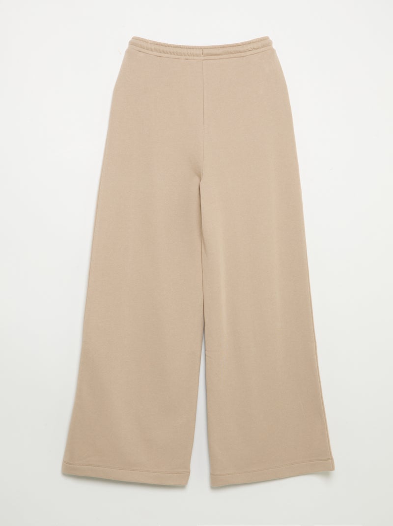 Jogging en molleton léger coupe large - facile à enfiler Beige - Kiabi