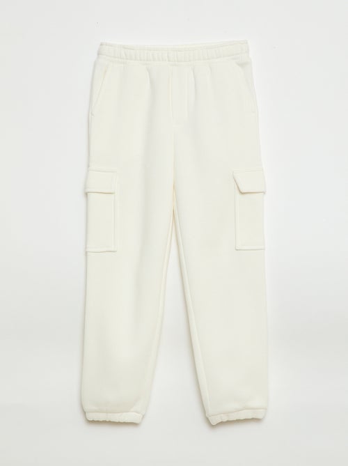 Jogging en molleton uni multi-poches - Kiabi