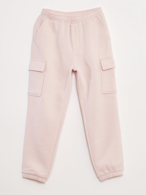 Jogging en molleton uni multi-poches - Kiabi