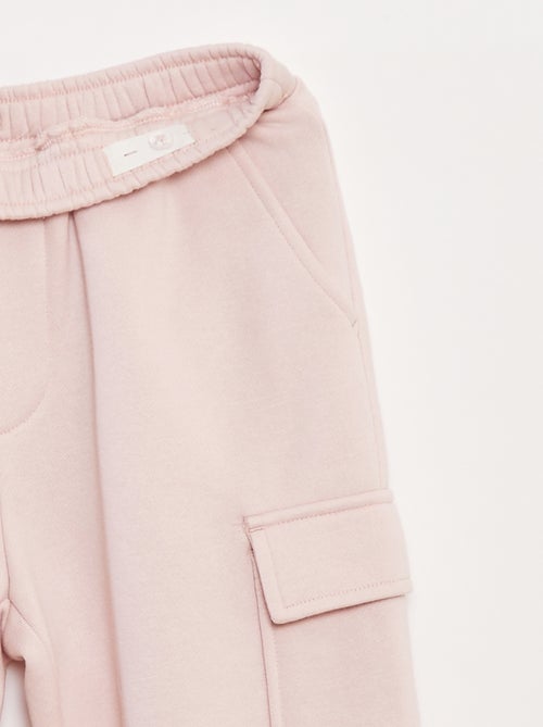 Jogging en molleton uni multi-poches - Kiabi