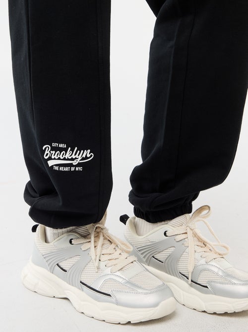 Jogging forme barrel en coton uni - Kiabi