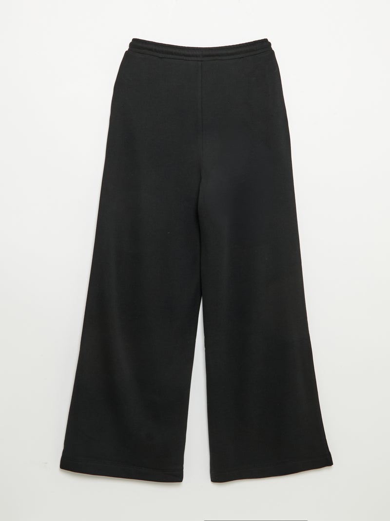 Jogging in felpa leggera a taglio ampio - facile da indossare Nero - Kiabi