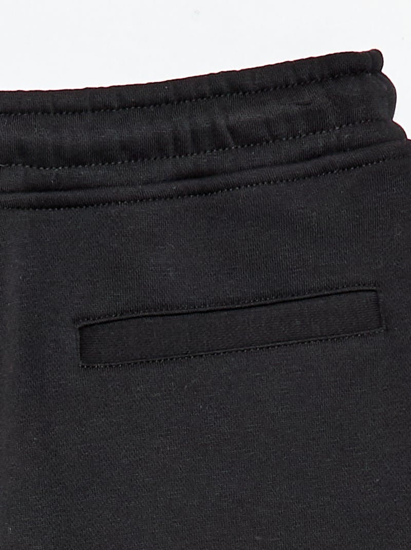 Jogging large en molleton Noir - Kiabi