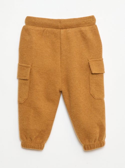 Jogging rib en coton uni - Kiabi