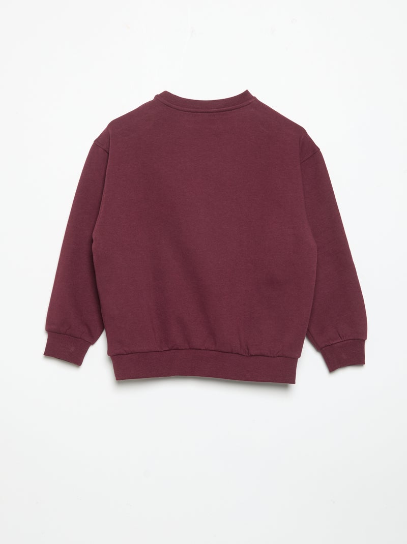 Jogging-Set aus Sweatstoff: Sweatshirt + Hose - 2-teilig Rouge - Kiabi