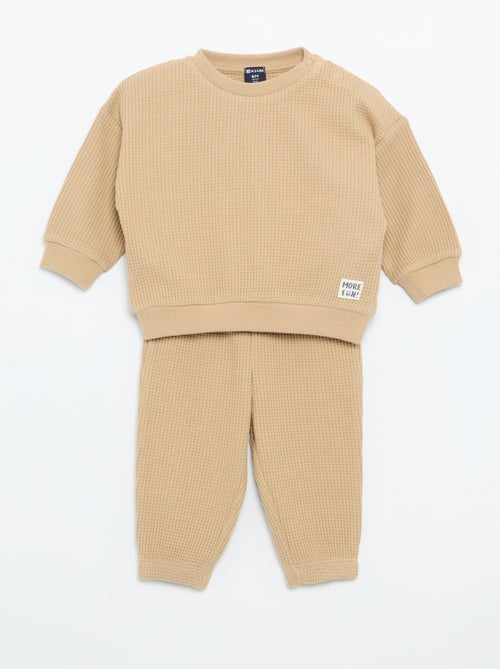 Jogging-Set im Waffel-Look – 2-teilig - Kiabi