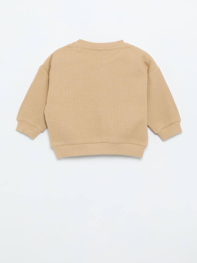 Jogging-Set im Waffel-Look – 2-teilig Beige - Kiabi
